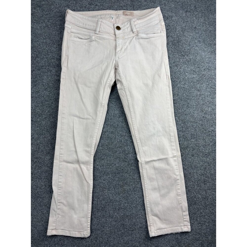 Closed Jeans Womens 29 Light Pink‎ Made In Italy Slim Straight Stretch Denim